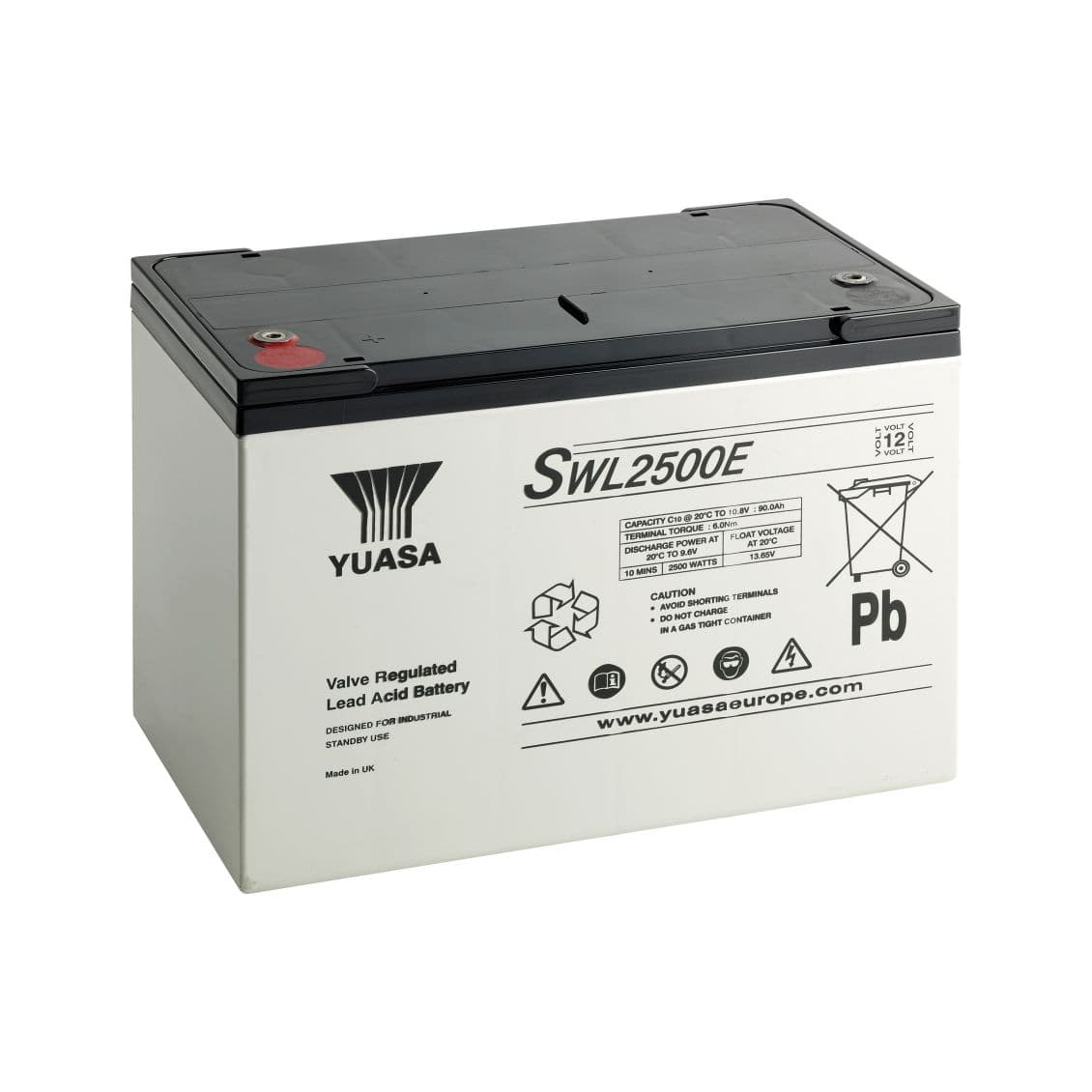 Yuasa SWL2500 High Rate VRLA Battery, 12V 93.6Ah