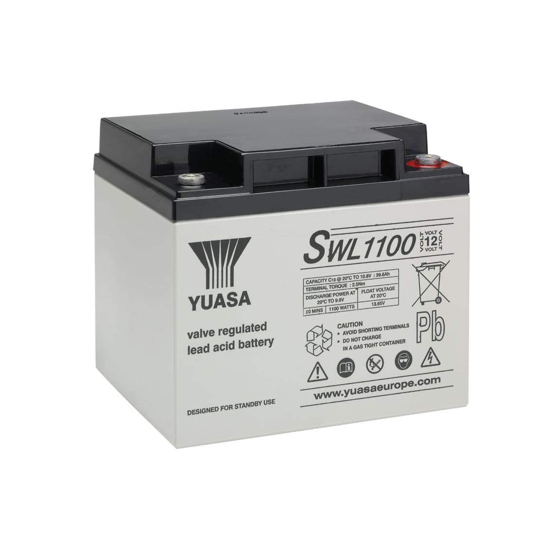 Yuasa SWL1100 High Rate VRLA Battery, 12V 40.6Ah