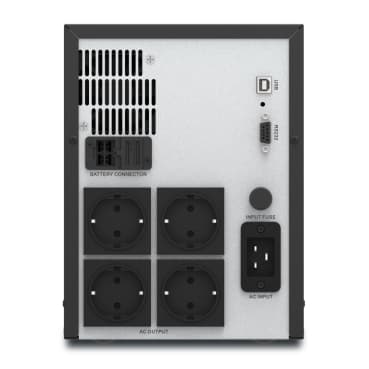 APC Easy UPS 1 Ph Line Interactive, 3kVA, Tower, 230V, 4 Schuko CEE 7 outlets, AVR, LCD SMV3000AI-GR